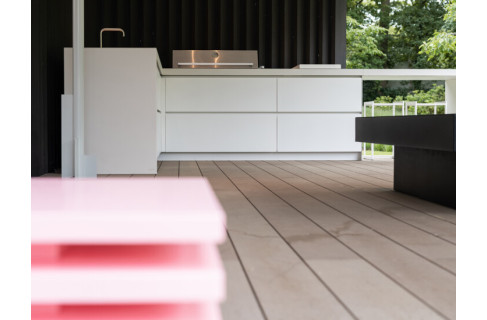 Exceptional outdoor kitchen at a modern design villa in Brasschaat