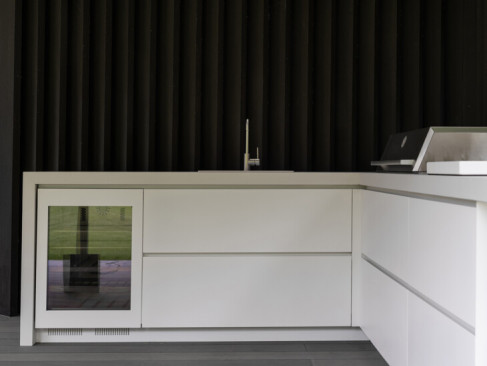 Exceptional outdoor kitchen at a modern design villa in Brasschaat